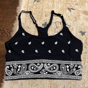 Adam Selman size M black and white paisley sports bra!